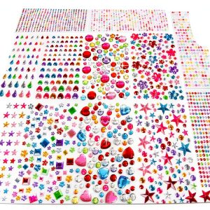 EODIEBN 3228 Piece Chroma 3D Gem Sticker Sheet for Crafts and Kids-0