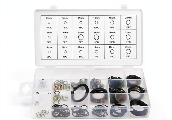 Black Circlip Snap Retaining Rings 150PCS by Eujgoov 18 Size Kit-1