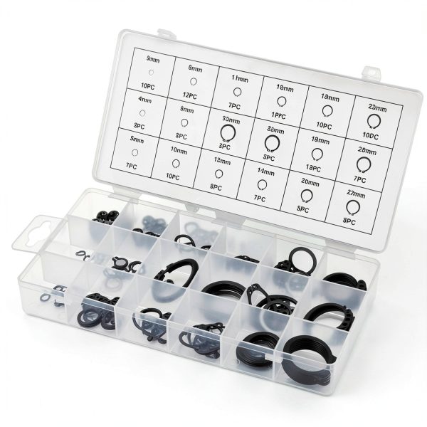 Black Circlip Snap Retaining Rings 150PCS by Eujgoov 18 Size Kit-5