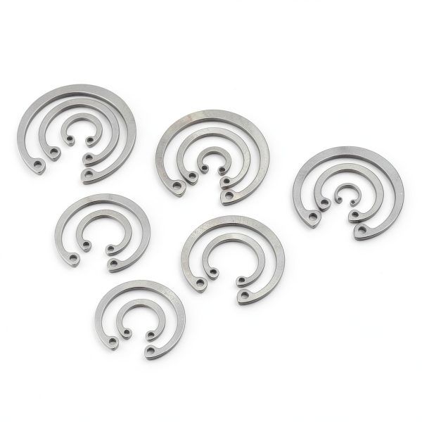 Internal Snap Retaining Ring Kit Hilitchi 200pcs 15-Size 304 Stainless-5