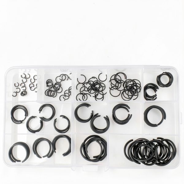 GB8951 65Mn Hole Steel Wire Snap Ring Set by FSATNDE 180pcs-3