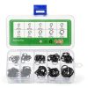 External Retaining Rings uxcell 145pcs 10 Sizes M5-M14 65Mn Steel-0