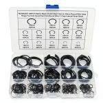 Metric 7mm‑30mm Round Wire C‑Clips Snap Rings Kit MCMASKE 300pcs Steel-0