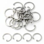 PATIKIL 25mm ID Internal Retaining Rings, 20 Pcs E-Clip Snap Ring 304 Stainless Steel Internal Circlip for Automobile Valve Equipment Bearings-0
