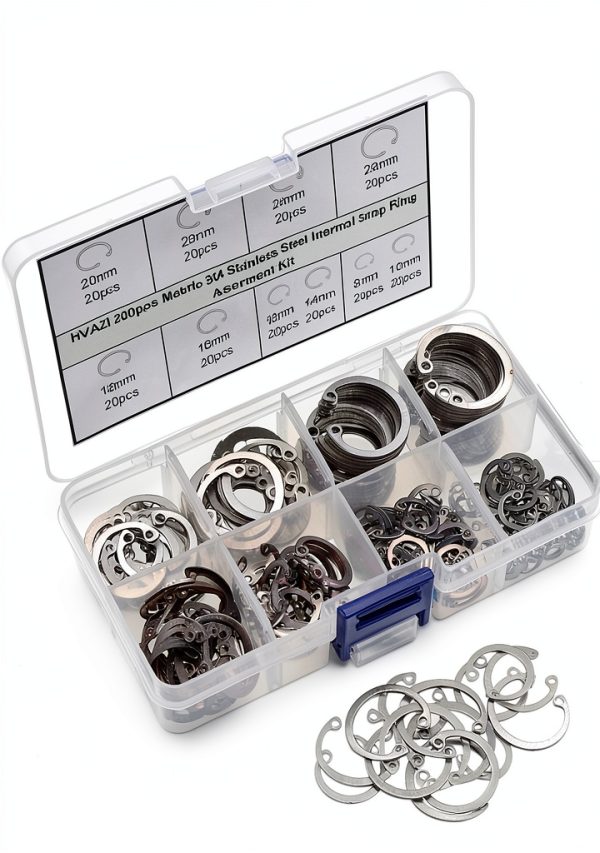 Metric Internal Snap Ring Kit HVAZI Stainless Steel Retaining Rings-5