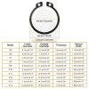External Retaining Rings uxcell 145pcs 10 Sizes M5-M14 65Mn Steel-1