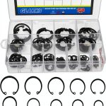 Glarks Internal Circlips Snap Retaining Ring Kit 150 Piece Alloy Steel-0